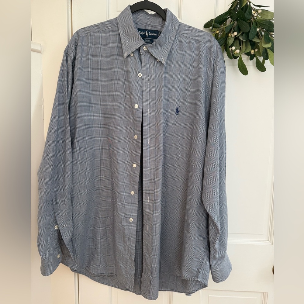 Ralph Lauren Men's Blue Blake Shirt 100% Cotton